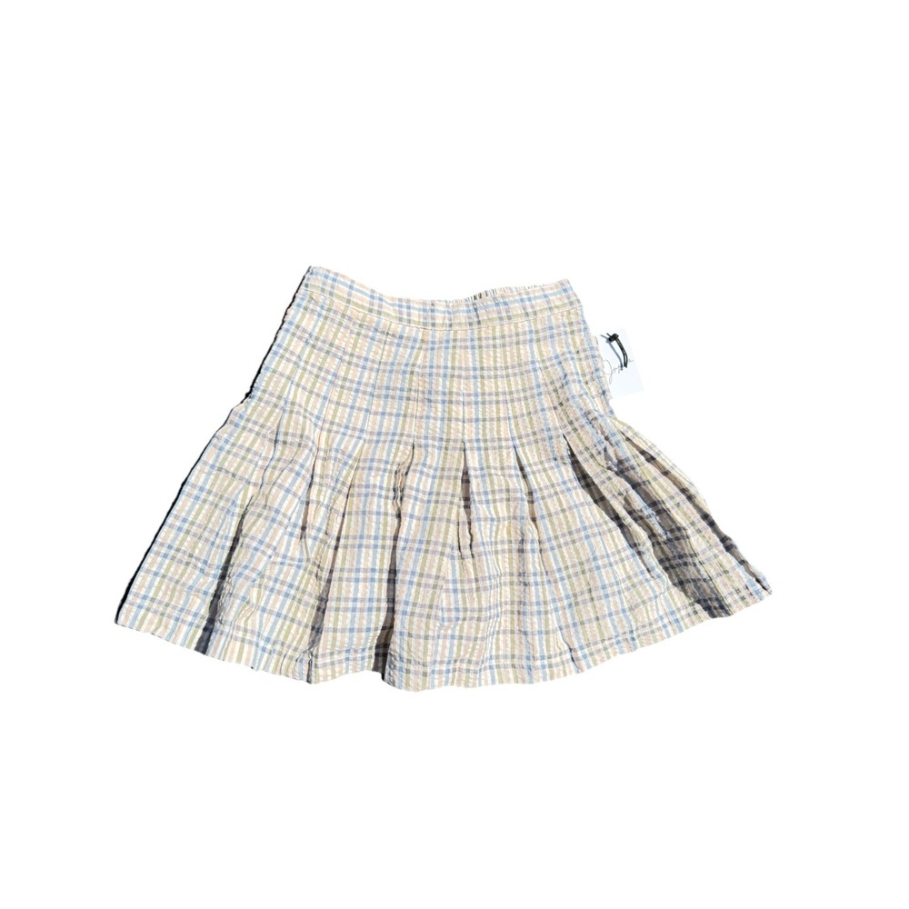 Japan's Nwt S Plaid Skirt Patchwork  Retro Y2K Summer Cotton Preppy